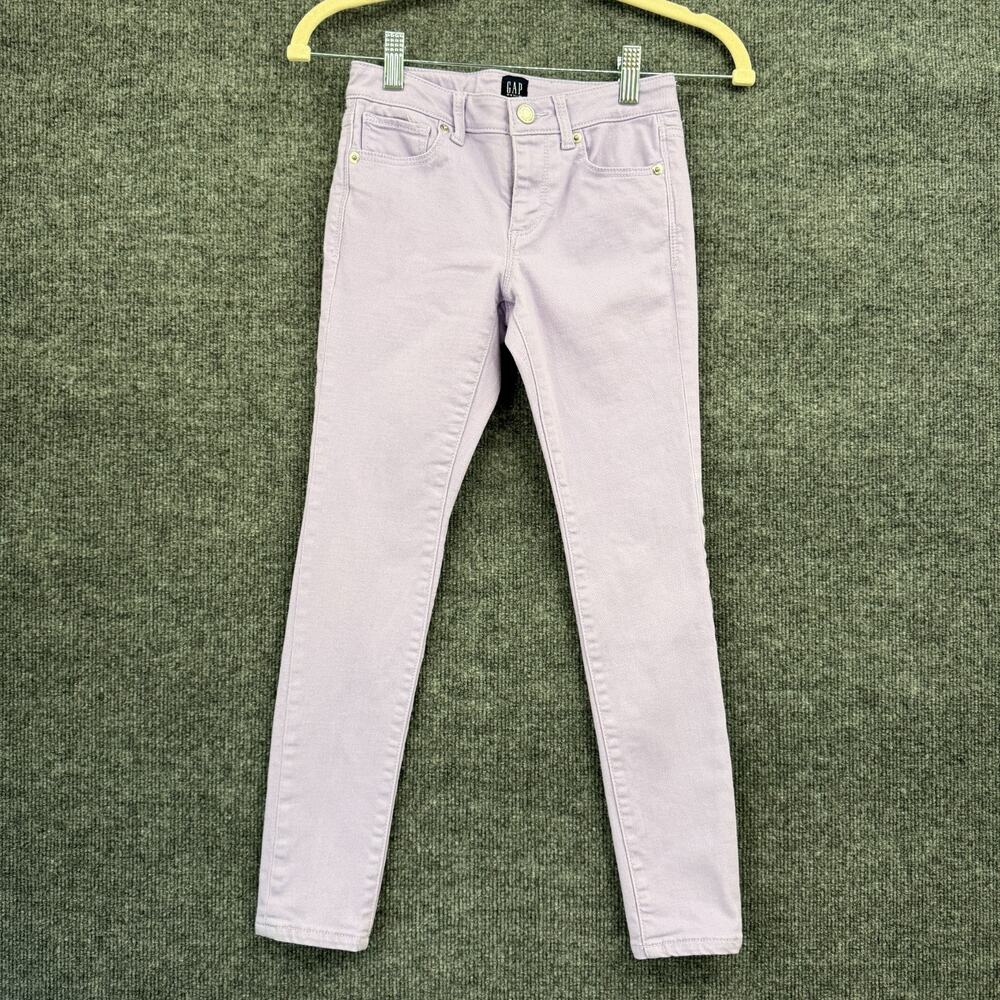 Gap Girls Super Skinny Jeans Size 8 Lavender Stretch Denim Adjustable Waist
